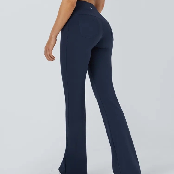 Women's Midnight Blue Flare Pants - Picture 3 of 11